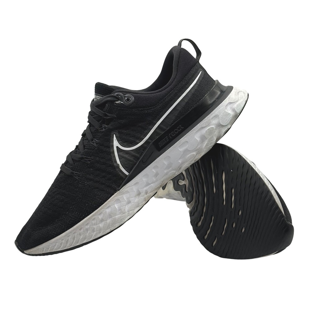 Nike React Infinity Run Flyknit‎ 2 Men's Size 11.5 Black White CT2357-002